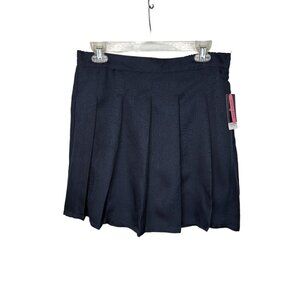 Girls Navy Pleated Skirt With Shorts 20.5 Plus By French Toast
